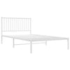 Stella Homewares Metal Bed Frame without Mattress with Headboard White 107x203 cm King Single