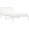 Stella Homewares Metal Bed Frame without Mattress with Headboard White 107x203 cm King Single