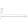 Stella Homewares Metal Bed Frame without Mattress with Headboard White 107x203 cm King Single
