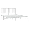 Stella Homewares Metal Bed Frame without Mattress with Headboard White 135x190 cm