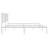 Stella Homewares Metal Bed Frame without Mattress with Headboard White 135x190 cm