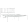 Stella Homewares Metal Bed Frame without Mattress with Headboard White 150x200 cm