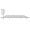 Stella Homewares Metal Bed Frame without Mattress with Headboard White 150x200 cm