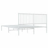 Stella Homewares Metal Bed Frame without Mattress with Headboard White 150x200 cm