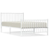 Stella Homewares Metal Bed Frame without Mattress with Footboard White 107x203 cm King Single