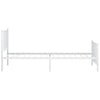 Stella Homewares Metal Bed Frame without Mattress with Footboard White 107x203 cm King Single