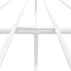 Stella Homewares Metal Bed Frame without Mattress with Footboard White 183x203 cm King