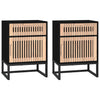 Stella Homewares Bedside Cabinets 2 pcs Black 40x30x55.5 cm Engineered Wood&Iron