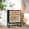 Stella Homewares Bedside Cabinets 2 pcs Black 40x30x55.5 cm Engineered Wood&Iron