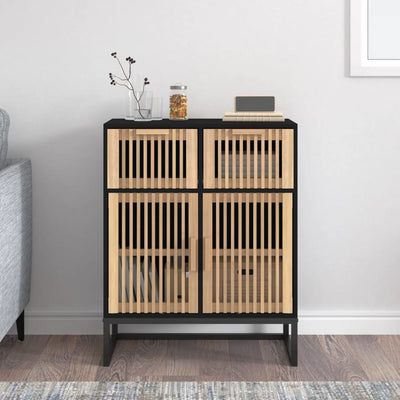Stella Homewares Sideboard Black 60x30x75 cm Engineered Wood