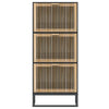 Stella Homewares Shoe Cabinet Black 52x25x120 cm Engineered Wood