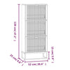 Stella Homewares Shoe Cabinet Black 52x25x120 cm Engineered Wood