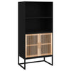 Stella Homewares Highboard Black 60x35x125 cm Engineered Wood