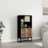 Stella Homewares Highboard Black 60x35x125 cm Engineered Wood