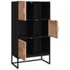 Stella Homewares Highboard Black 70x35x125 cm Engineered Wood
