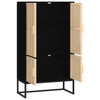 Stella Homewares Highboard Black 70x35x125 cm Engineered Wood