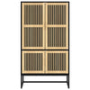 Stella Homewares Highboard Black 70x35x125 cm Engineered Wood