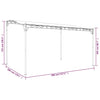 Stella Homewares Canopy Cream 4x3 m 180 g/m² Fabric and Steel