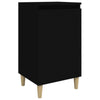 Stella Homewares Bedside Cabinet Black 40x35x70 cm Engineered Wood