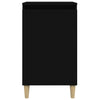 Stella Homewares Bedside Cabinet Black 40x35x70 cm Engineered Wood