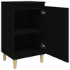 Stella Homewares Bedside Cabinet Black 40x35x70 cm Engineered Wood