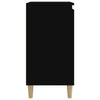 Stella Homewares Bedside Cabinet Black 40x35x70 cm Engineered Wood