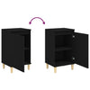 Stella Homewares Bedside Cabinet Black 40x35x70 cm Engineered Wood