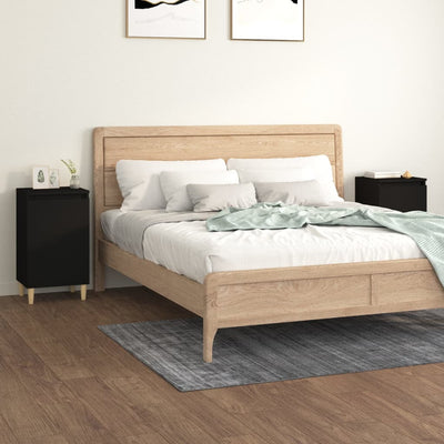 Stella Homewares Bedside Cabinets 2 pcs Black 40x35x70 cm Engineered Wood