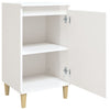 Stella Homewares Bedside Cabinet High Gloss White 40x35x70 cm Engineered Wood