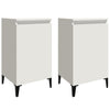 Stella Homewares Bedside Cabinets 2 pcs White 40x35x70 cm Engineered Wood