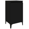 Stella Homewares Bedside Cabinet Black 40x35x70 cm Engineered Wood
