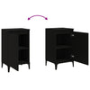Stella Homewares Bedside Cabinet Black 40x35x70 cm Engineered Wood