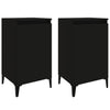 Stella Homewares Bedside Cabinets 2 pcs Black 40x35x70 cm Engineered Wood
