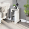 Stella Homewares Bedside Cabinet High Gloss White 40x35x70 cm Engineered Wood