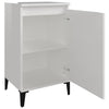 Stella Homewares Bedside Cabinet High Gloss White 40x35x70 cm Engineered Wood