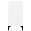 Stella Homewares Bedside Cabinet High Gloss White 40x35x70 cm Engineered Wood