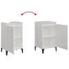 Stella Homewares Bedside Cabinet High Gloss White 40x35x70 cm Engineered Wood