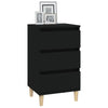 Stella Homewares Bedside Cabinet Black 40x35x70 cm Engineered Wood