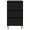 Stella Homewares Bedside Cabinet Black 40x35x70 cm Engineered Wood