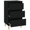 Stella Homewares Bedside Cabinet Black 40x35x70 cm Engineered Wood