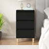 Stella Homewares Bedside Cabinet Black 40x35x70 cm Engineered Wood