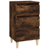 Stella Homewares Bedside Cabinet Smoked Oak 40x35x70 cm Engineered Wood