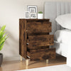 Stella Homewares Bedside Cabinet Smoked Oak 40x35x70 cm Engineered Wood