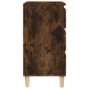 Stella Homewares Bedside Cabinet Smoked Oak 40x35x70 cm Engineered Wood