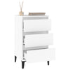 Stella Homewares Bedside Cabinet White 40x35x70 cm Engineered Wood
