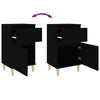 Stella Homewares Bedside Cabinets 2 pcs Black 40x35x70 cm