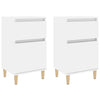 Stella Homewares Bedside Cabinets 2 pcs High Gloss White 40x35x70 cm