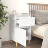 Stella Homewares Bedside Cabinets 2 pcs High Gloss White 40x35x70 cm