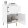 Stella Homewares Bedside Cabinets 2 pcs High Gloss White 40x35x70 cm