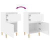 Stella Homewares Bedside Cabinets 2 pcs High Gloss White 40x35x70 cm